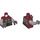 LEGO Donkerrood Dain Ironfoot Minifig Torso (973 / 76382)