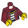 LEGO Donkerrood Daisy Kaboom Minifig Torso (973 / 76382)