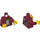 LEGO Donkerrood Daisy Kaboom Minifig Torso (973 / 76382)