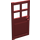 LEGO Dark Red Door 1 x 4 x 6 with 4 Panes and Stud Handle (60623)