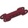 LEGO Dark Red Double Ball Joint Connector with Squared Ends and Open Axle Holes (89651)
