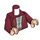 LEGO Dark Red Elrond with Dark Red Robe Minifig Torso (973 / 76382)