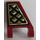 LEGO Dark Red Flag 2 x 2 Angled with Black and Gold Diamonds (Left Side) Sticker without Flared Edge (44676)