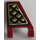 LEGO Donkerrood Vlag 2 x 2 Hoekig met Zwart en Gold Diamonds (Links Kant) Sticker zonder uitlopende rand (44676)