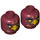 LEGO Dunkelrot Fluminox mit Robes Minifigure Kopf (Einbau-Vollbolzen) (3626 / 17651)