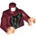 LEGO Rojo oscuro Garrick Ollivander Minifigura Torso (973 / 76382)