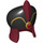 LEGO Dunkelrot Headdress mit Schwarz oben und Dark rot Feder (48679)