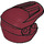 LEGO Dark Red Helmet with Open Visor and Brim (35458)