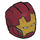 LEGO Dark Red Helmet with Smooth Front with Gold Iron Man Mask (28631 / 87219)
