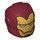 LEGO Dark Red Helmet with Smooth Front with Iron Man Mask (28631 / 104704)