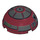 LEGO Dunkelrot Hemisphere 4 x 4 mit R4-P17 Astromech Droid (86500 / 91845)