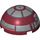 LEGO Dark Red Hemisphere 4 x 4 with R4-P17 Astromech Droid (86500 / 91845)