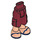 LEGO Dark Red Hip with Shorts with Cargo Pockets with Dark Blue sandals (26490)