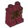 LEGO Dark Red Hips and Legs with Reddish Brown Long Scarf Ends with Gold and Dark Brown Trim Pattern (3815 / 39774)