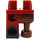 LEGO Dark Red Hips with Reddish Brown Peg Leg and Dark Red Left Leg, with Worn Clothing and Boot Decoration (23012)