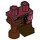 LEGO Donkerrood Heupen met Reddish Brown Peg Been en Dark Rood Links Been, met Worn Clothing en Boot Decoratie (23012)