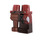 LEGO Dunkelrot Hüften mit Reddish Brown Peg Bein und Dark rot Links Bein, mit Worn Clothing und Boot Dekoration (23012)