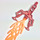 LEGO Rouge foncé Hordika Blazer Griffe avec Bright Light Orange Souple Flamme (50934)