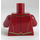 LEGO Rojo oscuro Hotel Bellhop Minifigura Torso (973 / 76382)