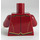 LEGO Dark Red Hotel Bellhop Minifig Torso (973 / 76382)