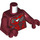 LEGO Rosso scuro Iron Uomo Mark 6 Armatura con Battle Damage Minifigure Busto (973 / 76382)