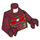 LEGO Rouge foncé Iron Man Minifig Torse (973 / 76382)