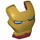 LEGO Rouge foncé Iron Man Visière avec Dark Bleu Yeux (37752)