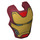 LEGO Dark Red Iron Man Visor with Gold Face, Metallic Light Blue Eyes and Silver Trim (78394)