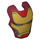 LEGO Dark Red Iron Man Visor with Gold Mask with Red (78394)