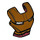 LEGO Dunkelrot Iron Man Visier mit Mark 43 (20629 / 37201)
