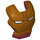 LEGO Dunkelrot Iron Man Visier mit Mark 43 (20629 / 37201)