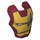 LEGO Dunkelrot Iron Man Visier mit Mark 6 mit Battle Damage (103690)