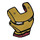 LEGO Dunkelrot Iron Man Visier mit Rivets (77255)