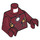 LEGO Dark Red Iron Man with Circle on Chest Torso (76382)