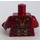 LEGO Ciemno czerwony Iron Człowiek z Mark 43 Zbroja z Mały Kask Przyłbica Minifigurka Tułów (973 / 76382)