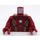 LEGO Donkerrood Iron Man met Mark 45 Pantser Minifiguur Torso (973 / 76382)