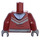 LEGO Rojo oscuro Chaqueta over Dark Stone Gris Sudadera Torso (973 / 76382)