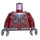 LEGO Dunkelrot Jacke over Dark Stone Grau Kapuzenpullover Torso (973 / 76382)