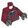 LEGO Dark Red Jacket over Dark Stone Gray Hoodie Torso (973 / 76382)