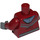 LEGO Donkerrood Jasje over Dark Stone Grijs Hoodie Torso (973 / 76382)