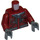 LEGO Dunkelrot Jacke over Dark Stone Grau Kapuzenpullover Torso (973 / 76382)