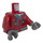 LEGO Dunkelrot Jacke over Dark Stone Grau Kapuzenpullover Torso (973 / 76382)