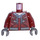 LEGO Rouge foncé Jacket over Dark Stone grise Hoodie Torse (973 / 76382)