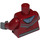 LEGO Dark Red Jacket over Dark Stone Gray Hoodie Torso (973 / 76382)