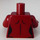 LEGO Donkerrood Kabuki Twin Minifig Torso (973 / 76382)