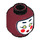LEGO Dark Red Kabuki Twin Minifigure Head (Recessed Solid Stud) (3626 / 30436)