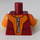 LEGO Mørkerød Livredder Mand Minifig Torso (973 / 76382)