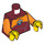 LEGO Dark Red Lifeguard Man Minifig Torso (973 / 76382)