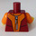 LEGO Dark Red Lifeguard Man Minifig Torso (973 / 76382)
