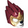 LEGO Dark Red Lion Mask with Tan Face and Gold Crown (11129 / 13042)